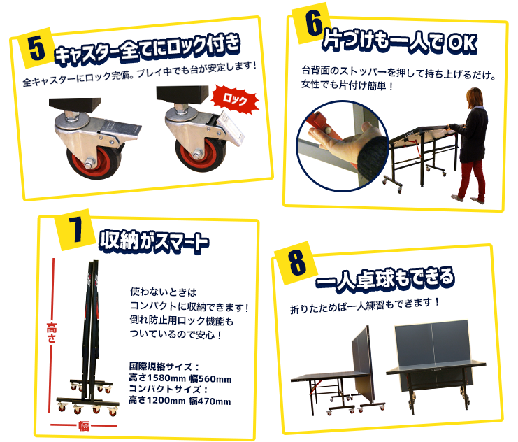 ゼビオの卓球台はここがすごい!!